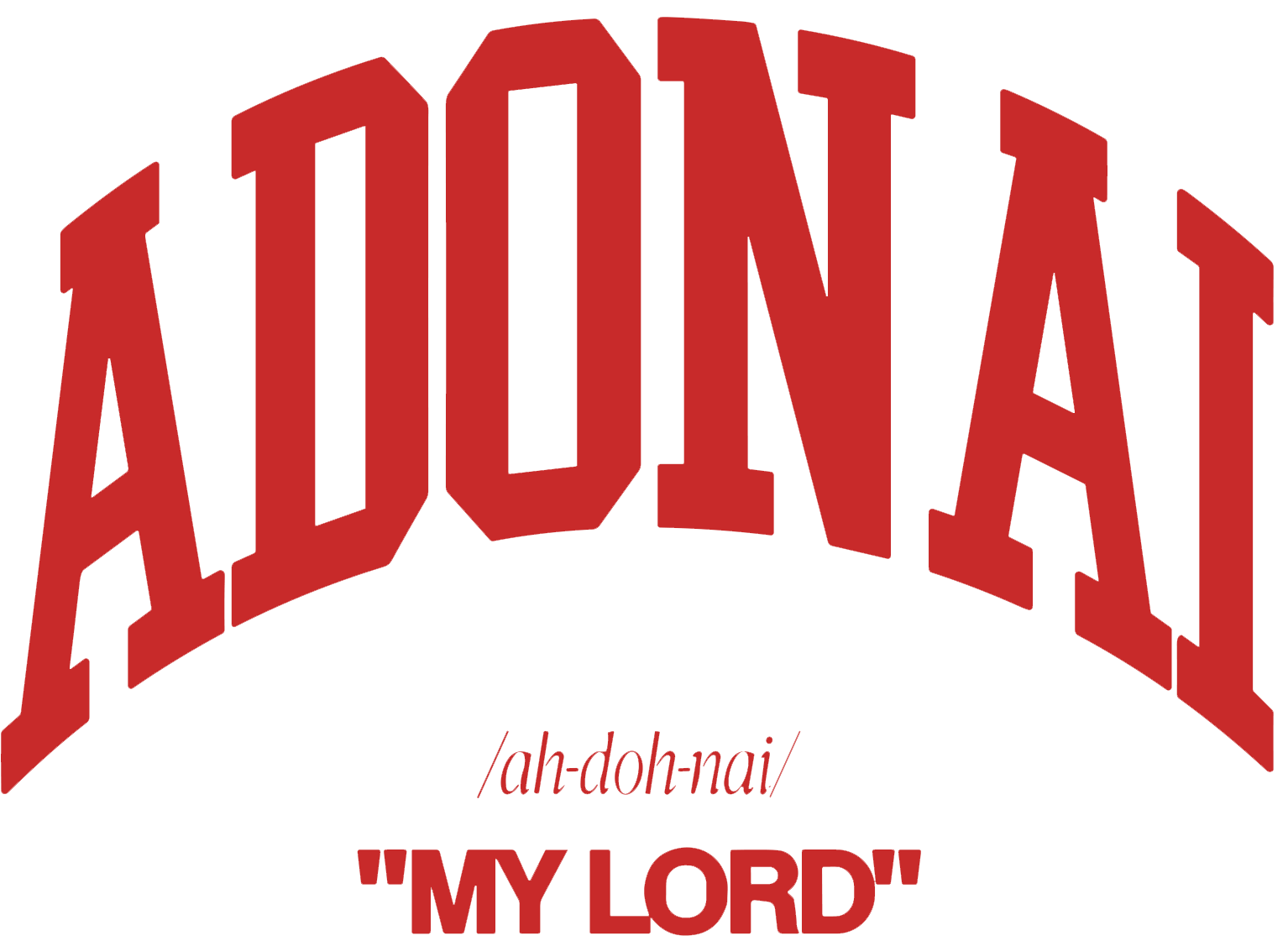 Estampa DTF - 28cm - Adonai  - Cod.07
