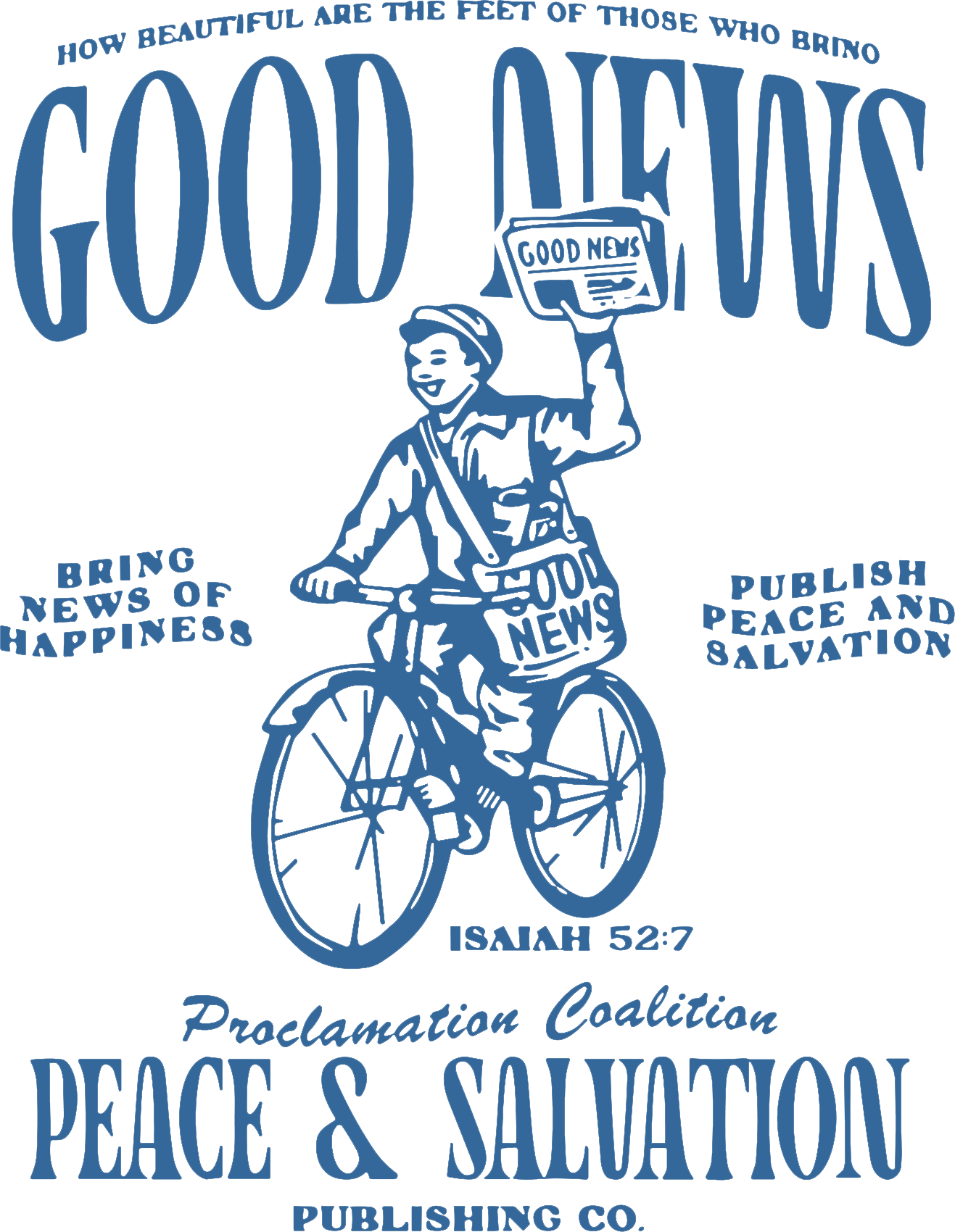 Estampa DTF - 28cm - Good News Peace & Salvation - Cod.83