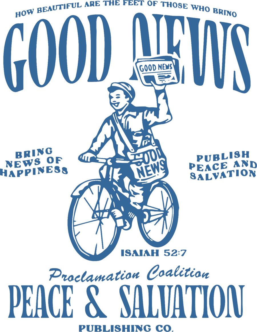 Estampa DTF - 28cm - Good News Peace & Salvation - Cod.83