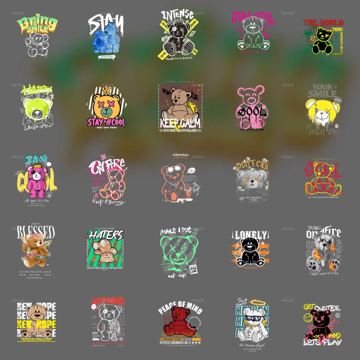 Pack Digital de imagem Bear Street