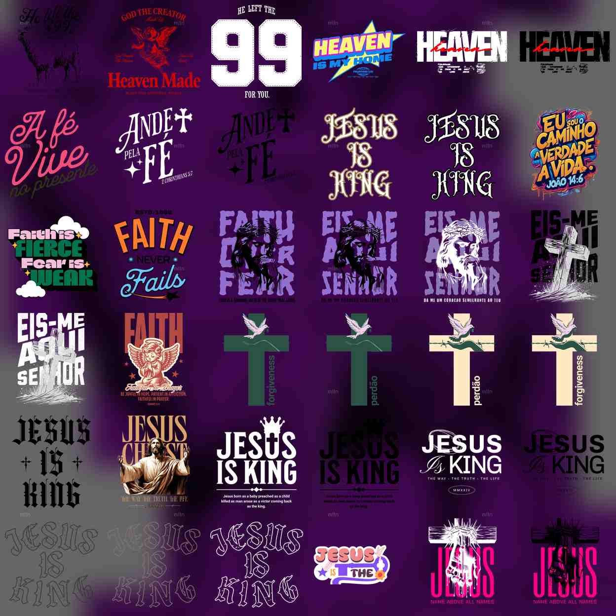 Pack Digital de imagem Estampas Cristãs