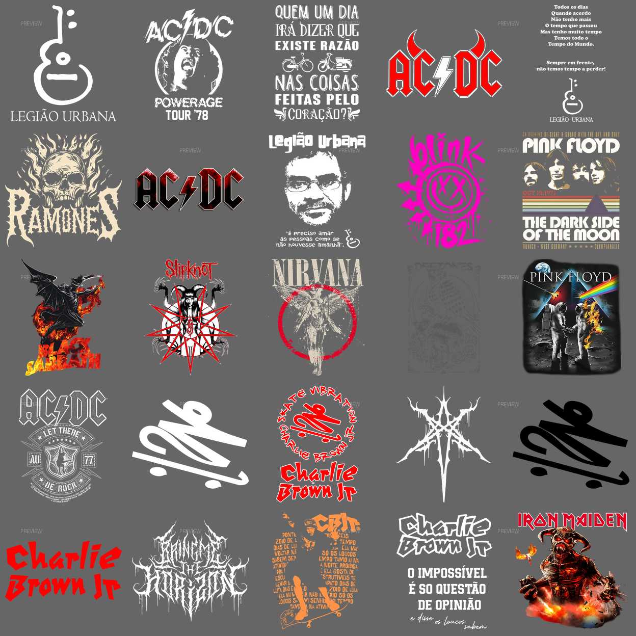 Pack Digital de imagem Bandas de Rock