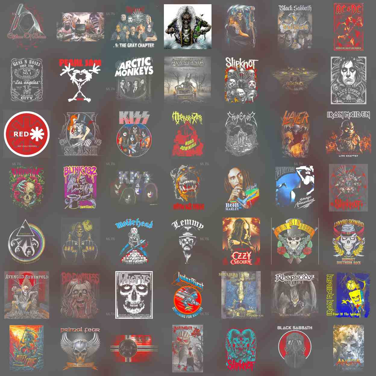 Pack Digital de imagem Bandas de Rock Halftone