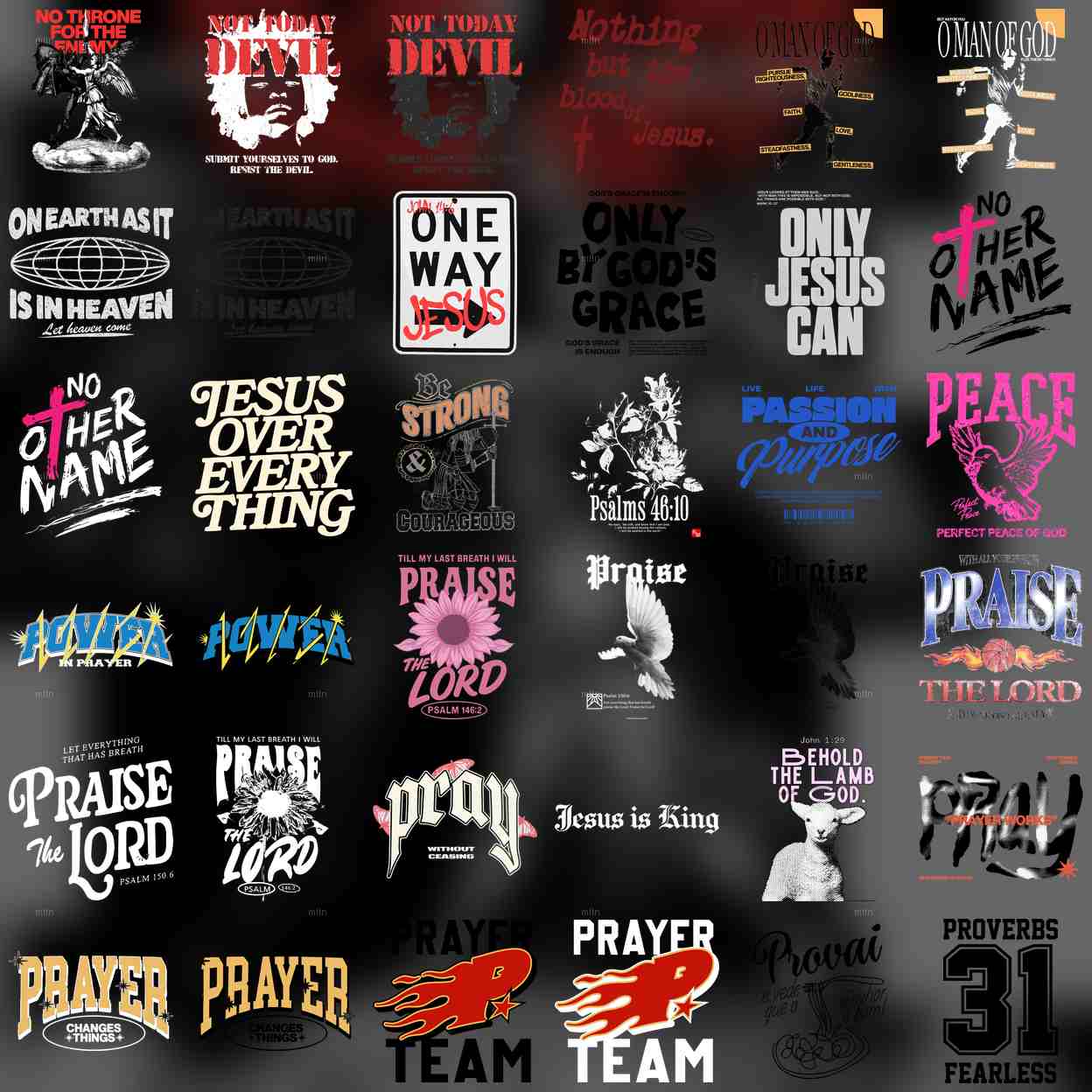 Pack Digital de imagem Estampas Cristãs