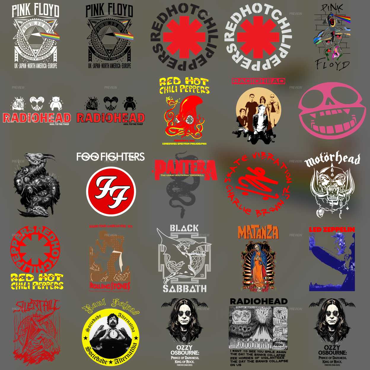 Pack Digital de imagem Bandas de Rock