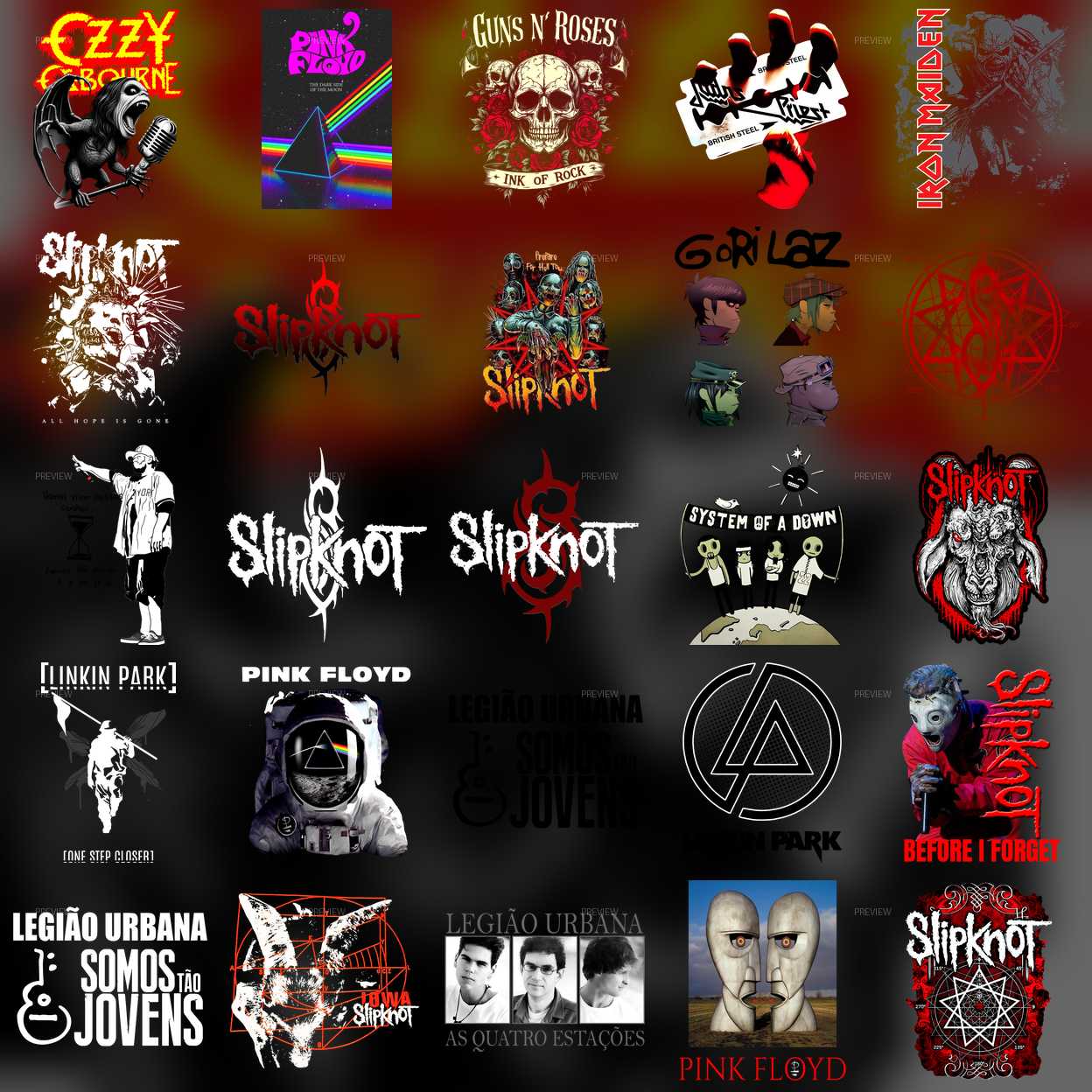 Pack Digital de imagem Bandas de Rock