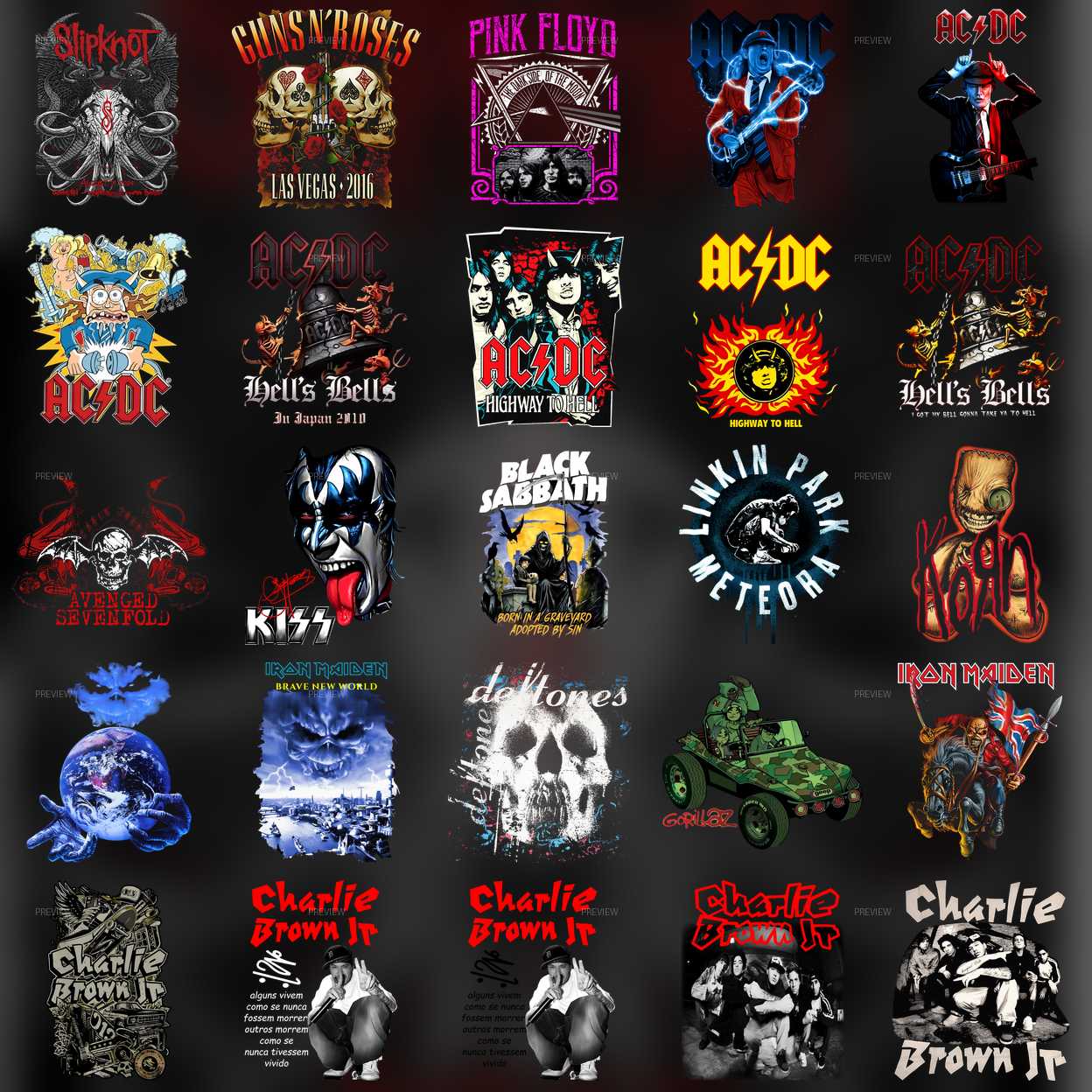 Pack Digital de imagem Bandas de Rock