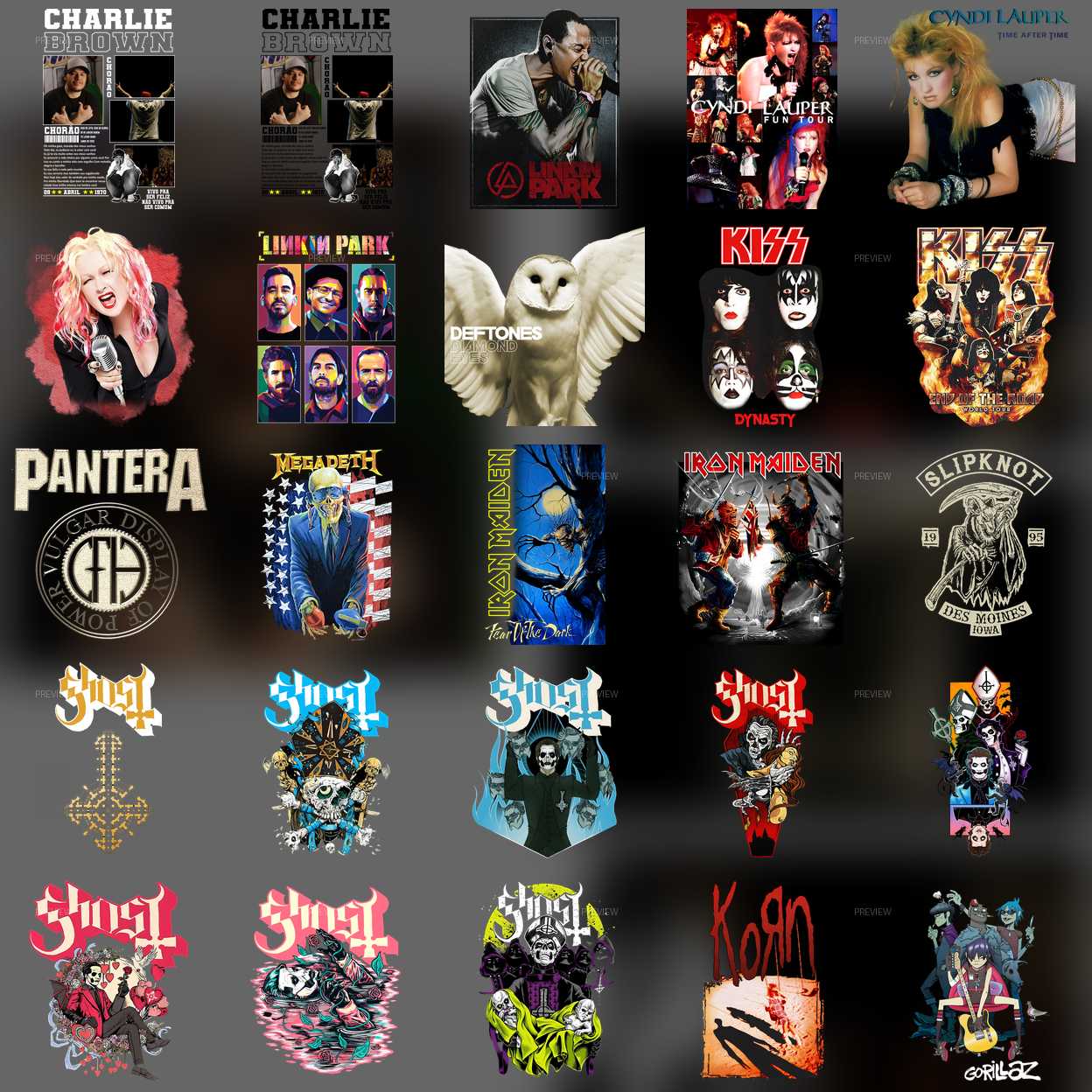 Pack Digital de imagem Bandas de Rock
