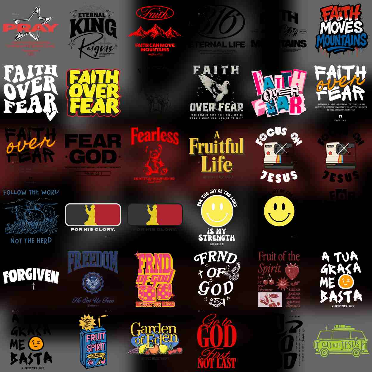 Pack Digital de imagem Estampas Cristãs