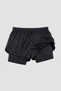 Short 2 em 1 feminino preto - POD MLTN