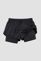 Short 2 em 1 feminino preto - POD MLTN