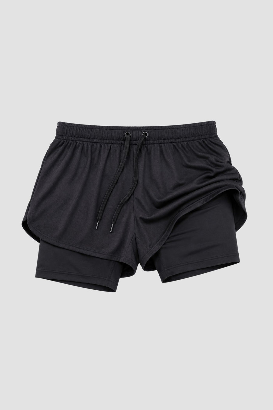 Short 2 em 1 feminino preto - POD MLTN