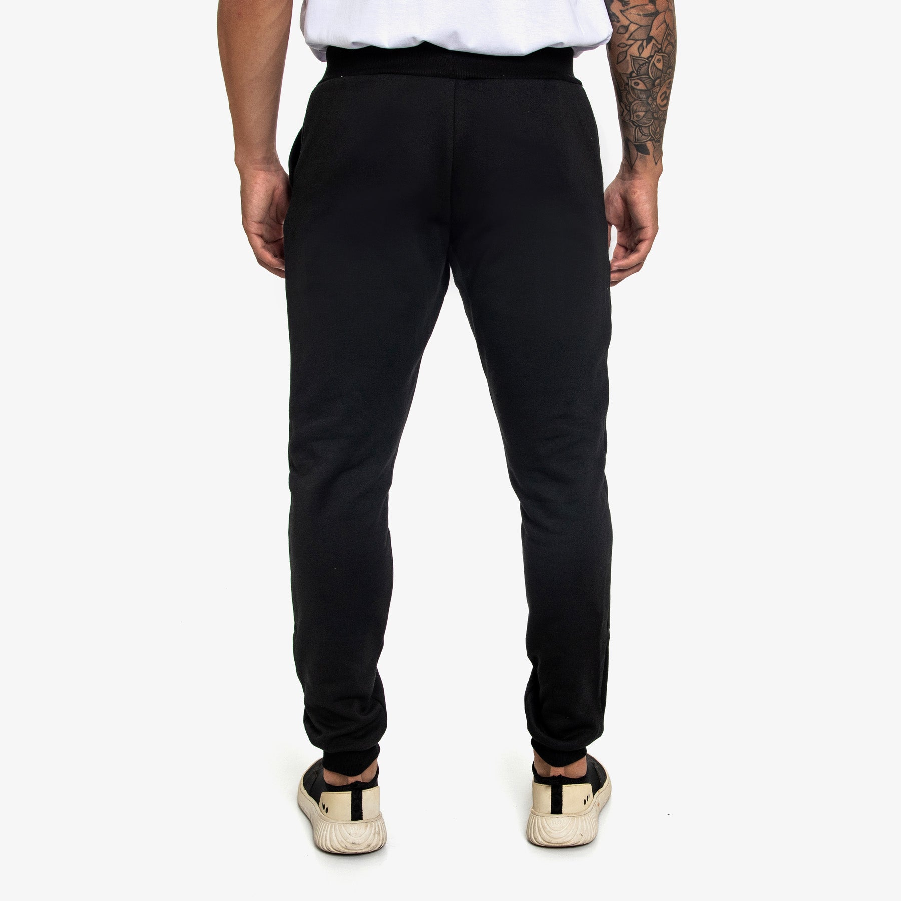 Calça de Moletom com Ribana e Cordão Lisa