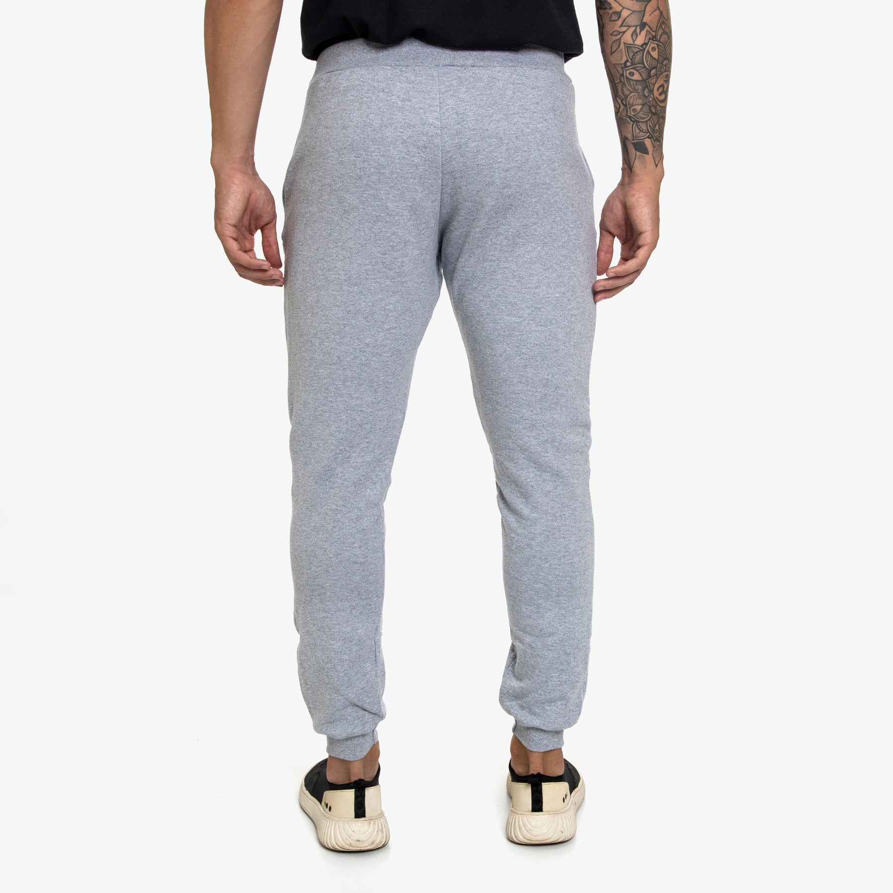Calça de Moletom com Ribana e Cordão Lisa