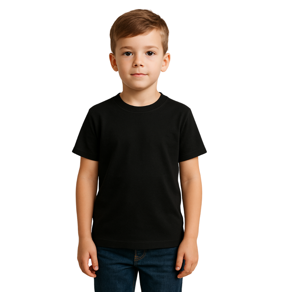 Camiseta Infanto Juvenil Básica Lisa 100% Algodão Penteado Fio 30.1