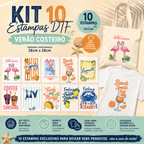 Kit 10 Estampas DTF Verão Costeiro - Prontas para Aplicar
