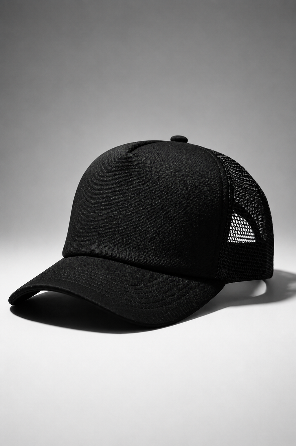 Boné Trucker Liso Preto