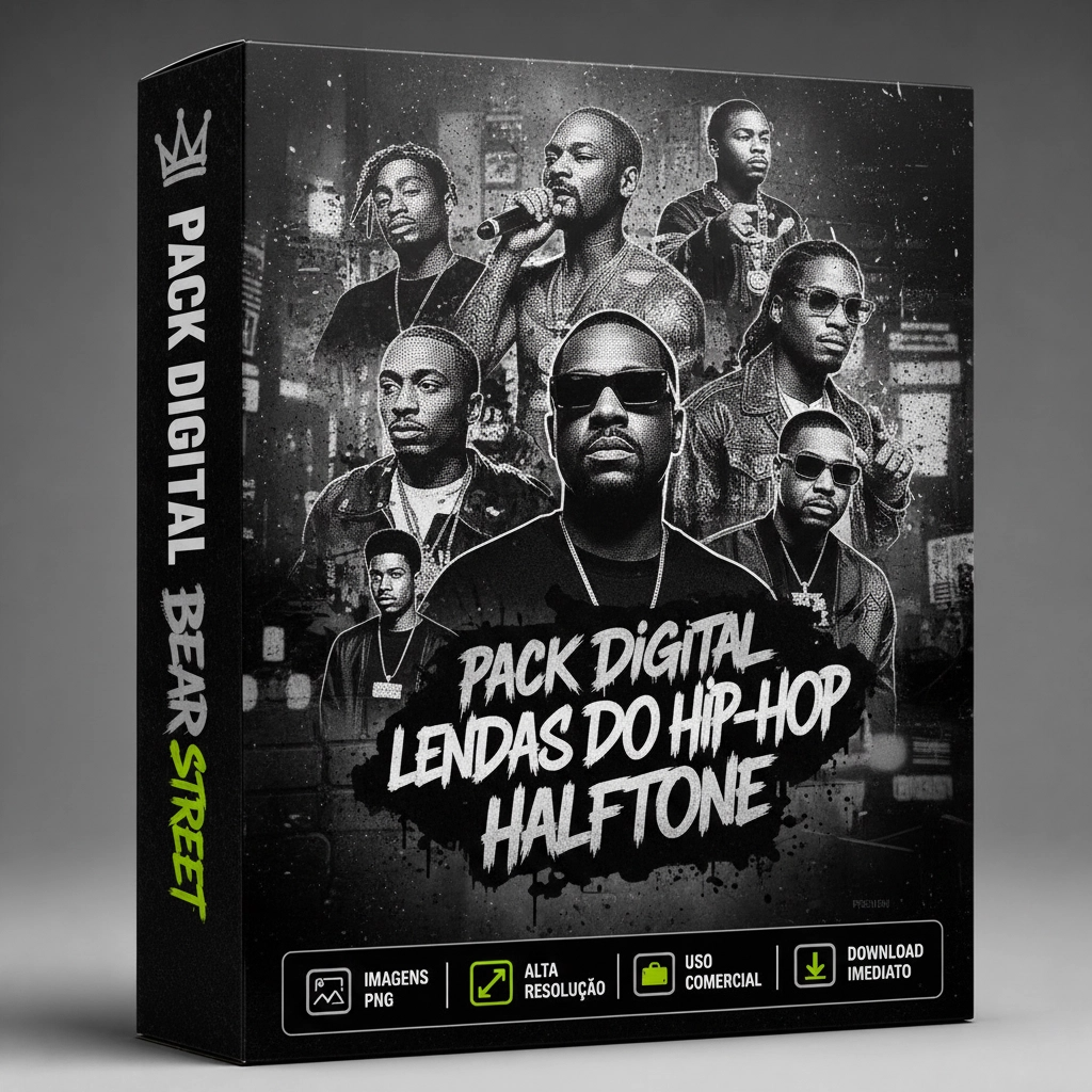 Pack Digital de imagem Lendas do Hip-Hop Halftone