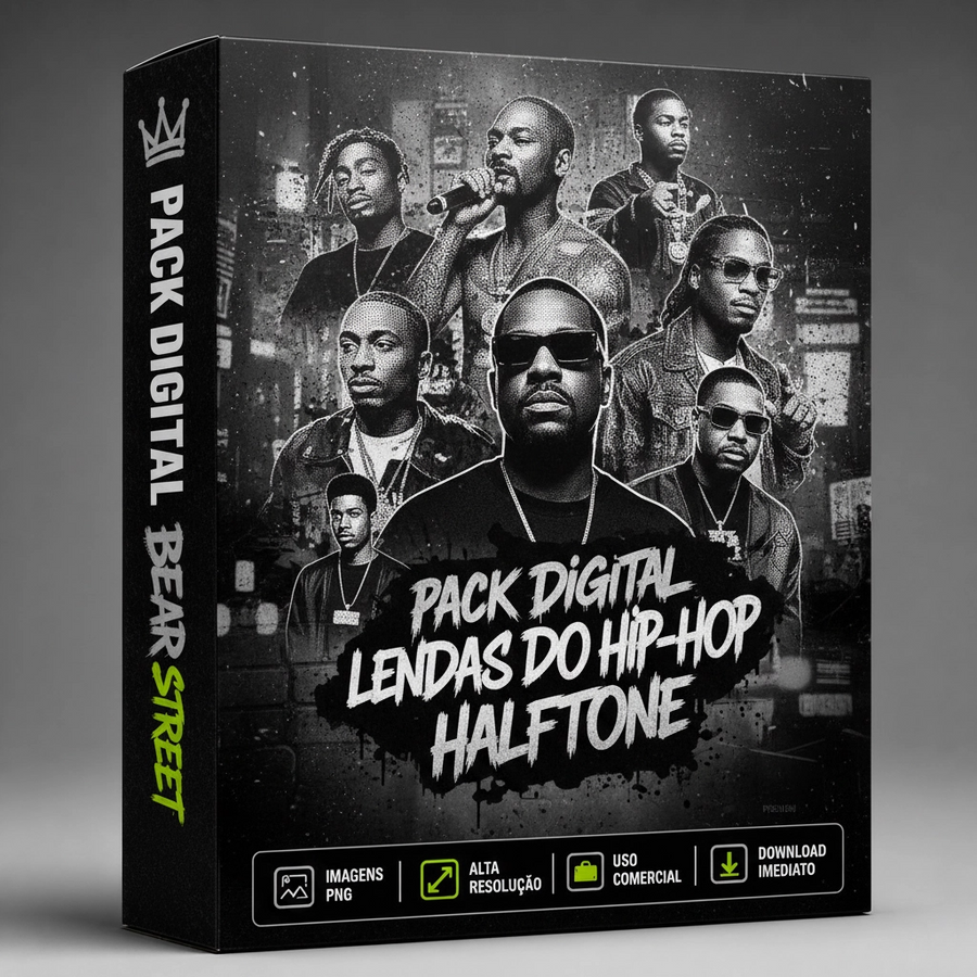 Pack Digital de imagem Lendas do Hip-Hop Halftone