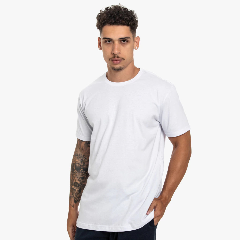 Camiseta Básica 100% Algodão 30.1 Penteado Lisa