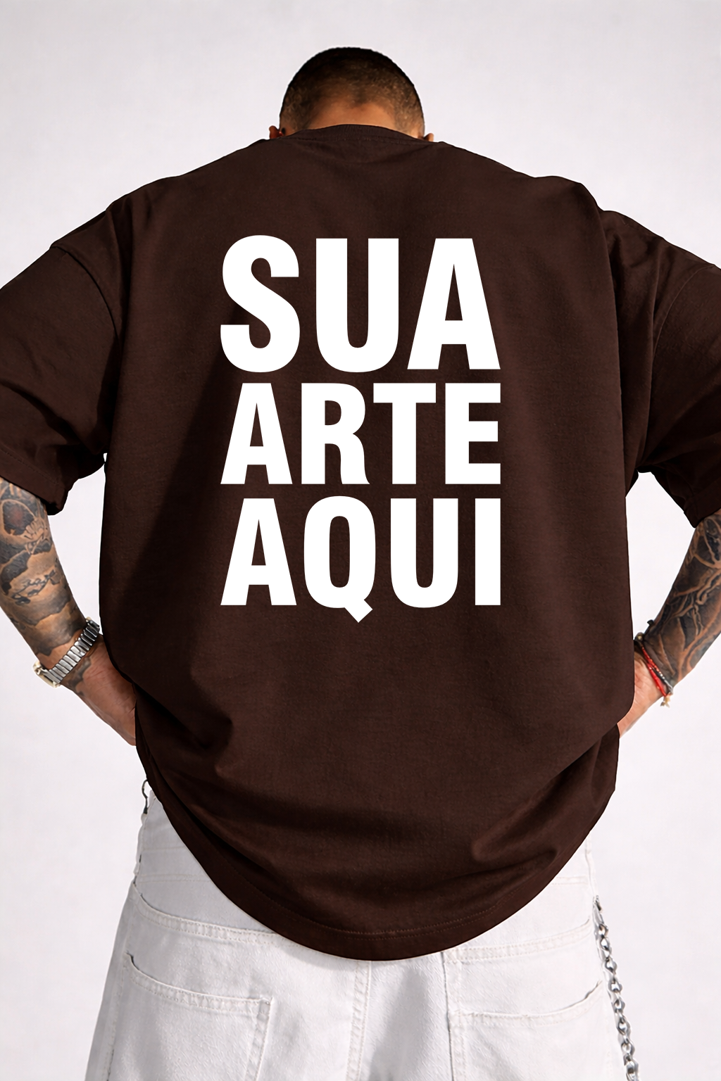 Camiseta Oversized Suedine - Personalizado (Sua Arte)