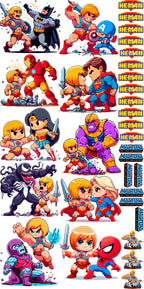 Pack Fácil 10 Estampas Prontas - He-man