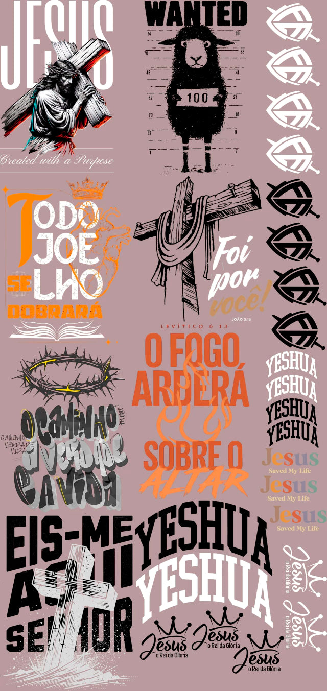 Pack Fácil 10 Estampas Prontas - Street Gospel II