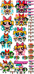 Pack Fácil 10 Estampas Prontas - Meninas Super Poderosas