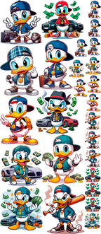 Pack Fácil 10 Estampas Prontas - Pato Donald