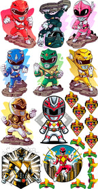 Pack Fácil 10 Estampas Prontas - Power Ranger I