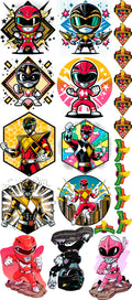 Pack Fácil 10 Estampas Prontas - Power Ranger II