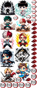 Pack Fácil 10 Estampas Prontas - Animes