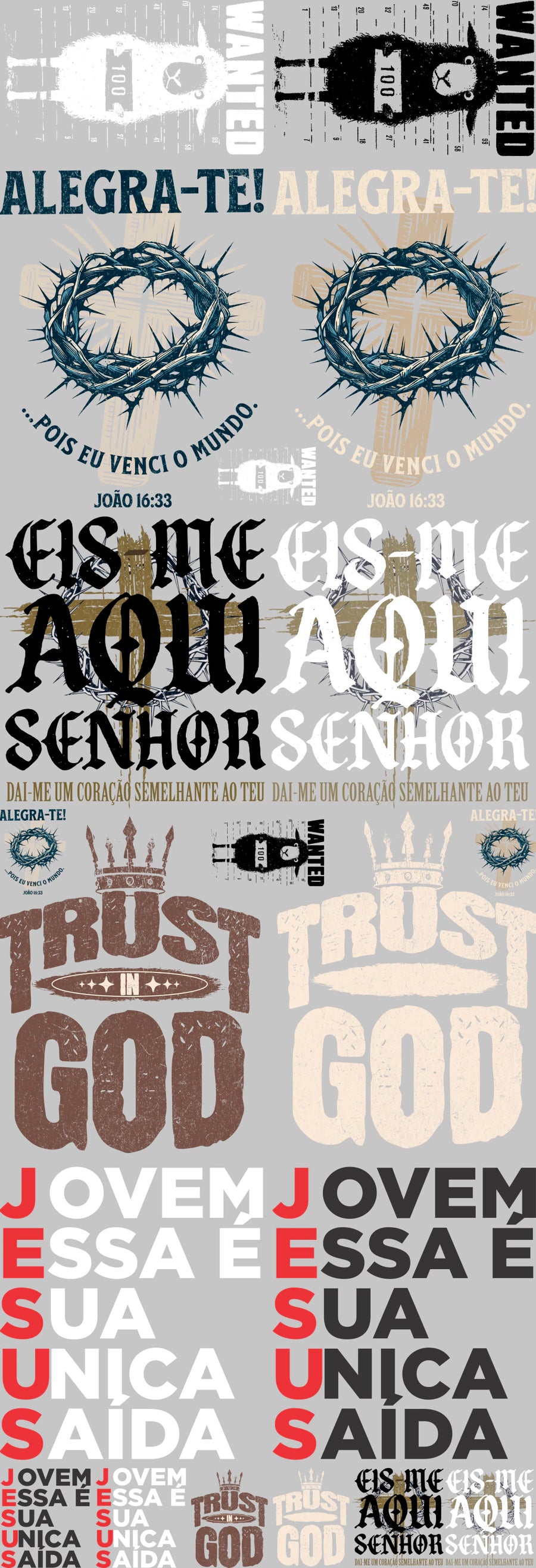 Pack Fácil 10 Estampas Prontas - Street Gospel VII