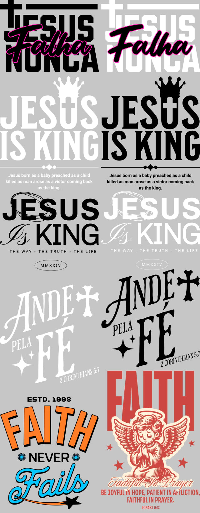Pack Fácil 10 Estampas Prontas - Street Gospel V