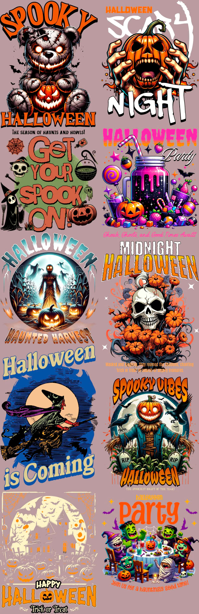 Pack Fácil 10 Estampas Prontas - Halloween