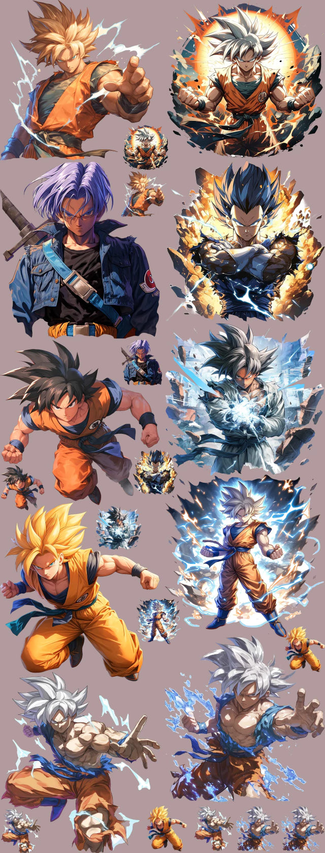 Pack Fácil 10 Estampas Prontas - Dragon Ball Z