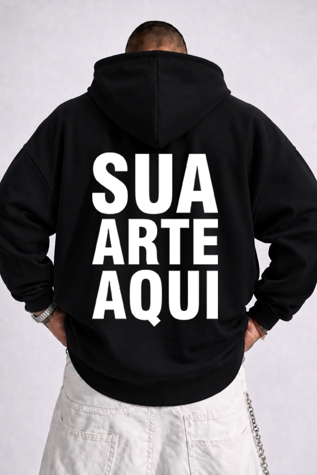 Moletom Canguru com Capuz - Personalizado (Sua Arte)