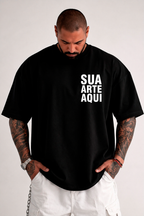 Camiseta Oversized Suedine - Personalizado (Sua Arte)
