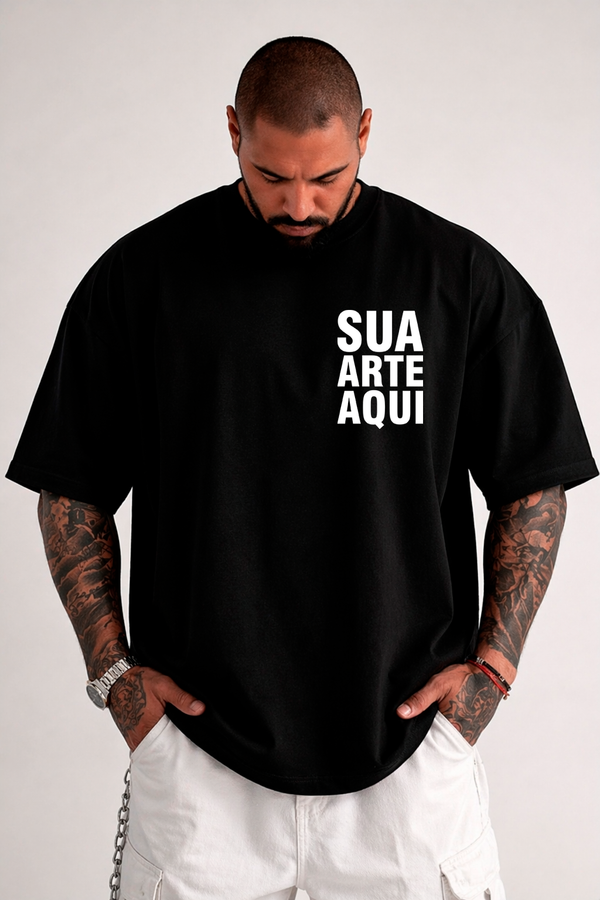 Camiseta Oversized Suedine - Personalizado (Sua Arte)